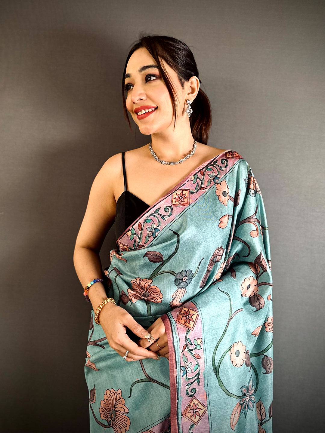 Ethereal Pastel Kalamkari Saree


