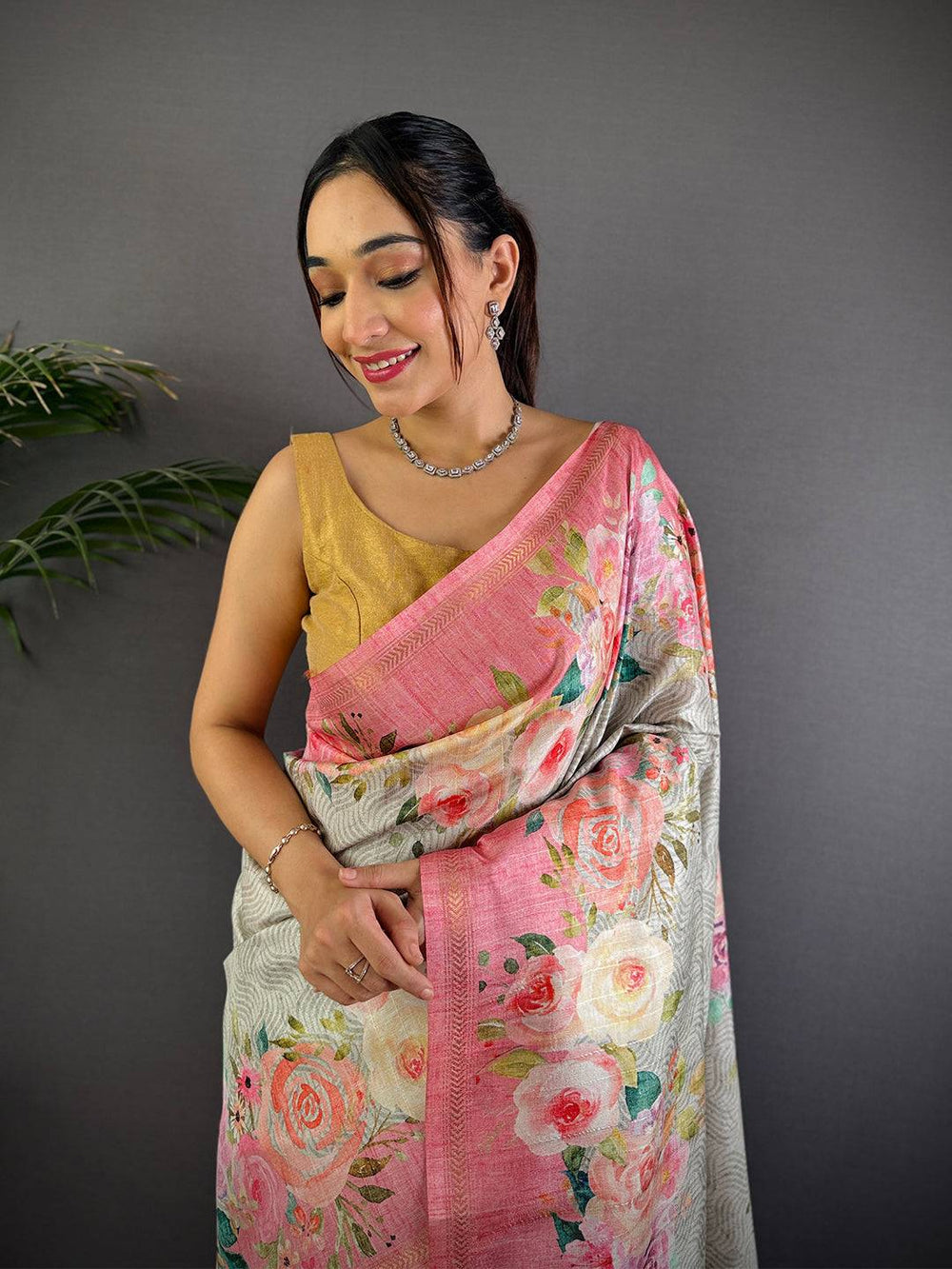 Sky Tussar Ghicha Silk Saree