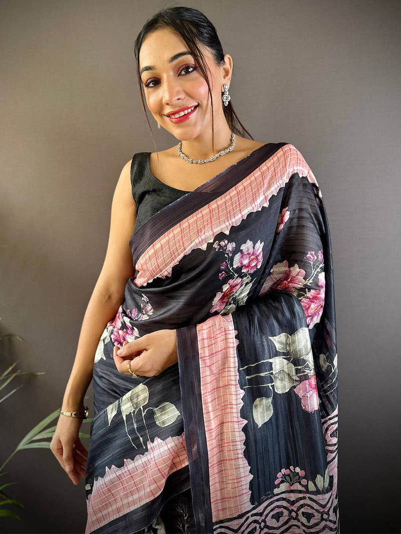 Artisan Bloom Floral Saree