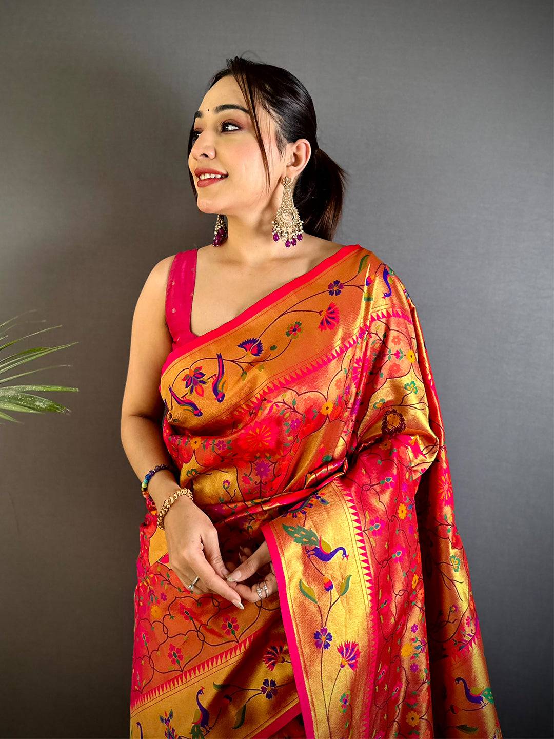 Royal Red Patola Paithani Saree