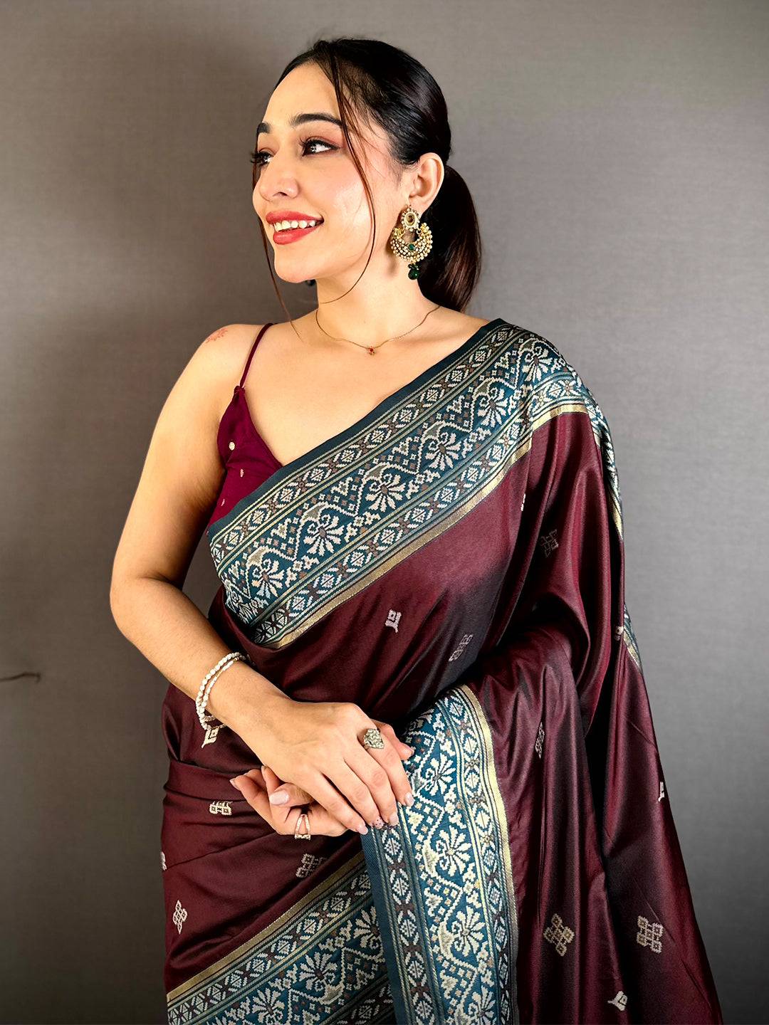 Artisan Silk Rich Contrast Pallu Saree