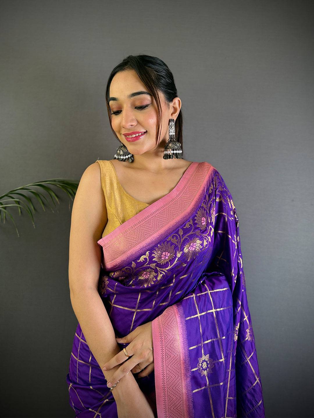 Royal Purple Soft Silk Pattu Saree