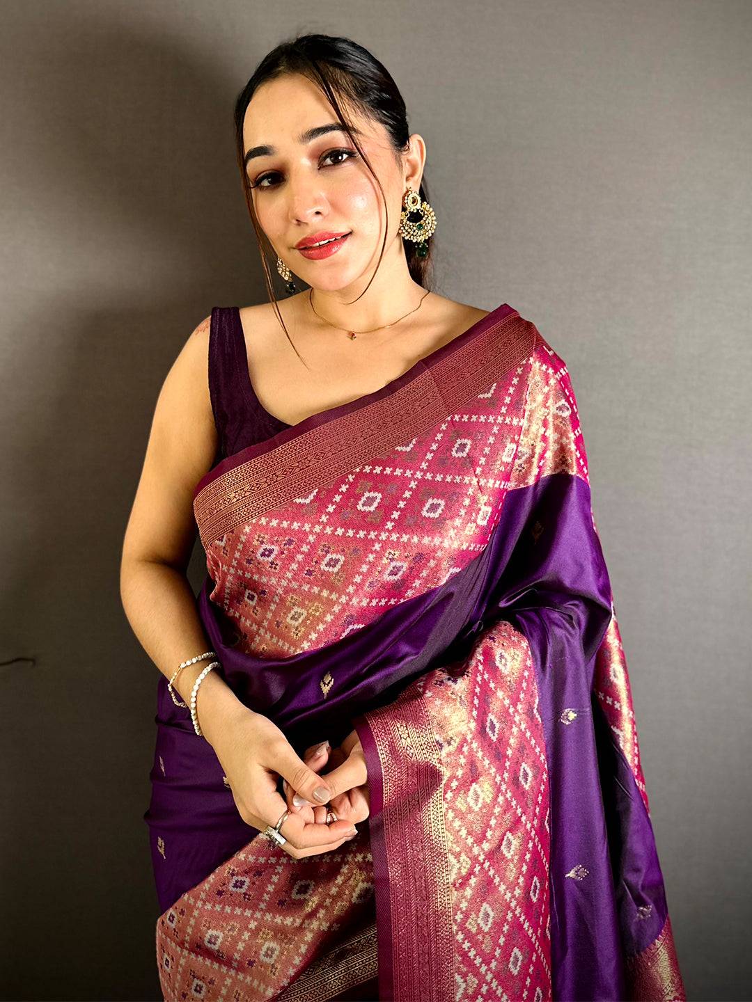 Exclusive Silk Ikkat Big Border Saree