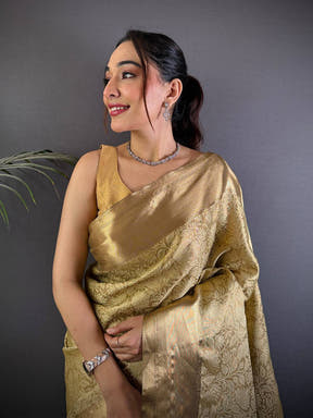 Kanjivaram Tissue Banarasi Silk Saree

