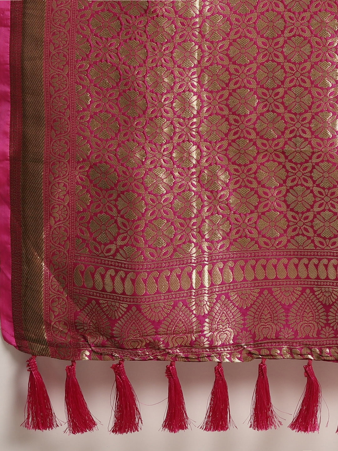 Rama Colour Banarasi Silk Blend Saree