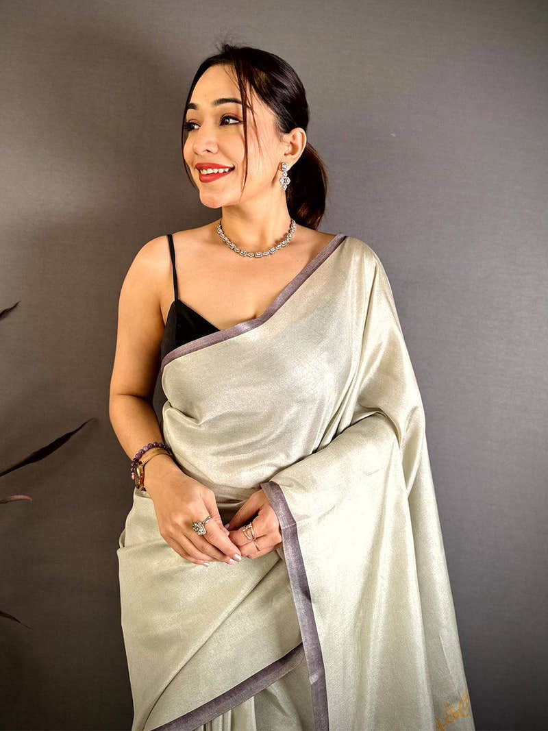 Radiant Tamil Cultural Icons Digital Print saree