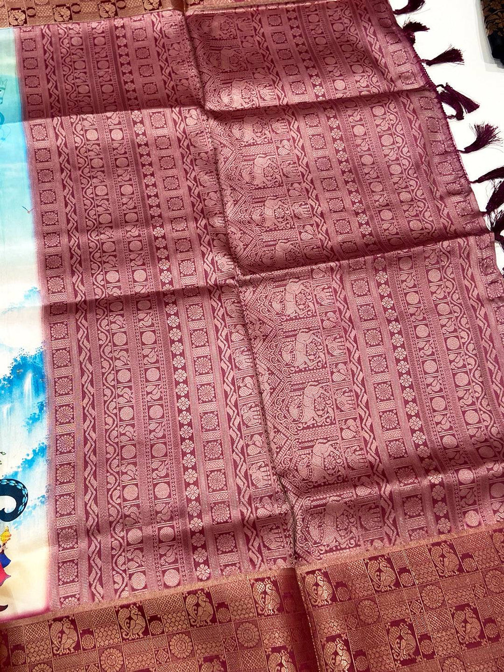 Heritage Soft Banarasi Silk Digital Print Saree