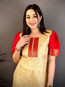 Graceful Round Neck Kota Kurti