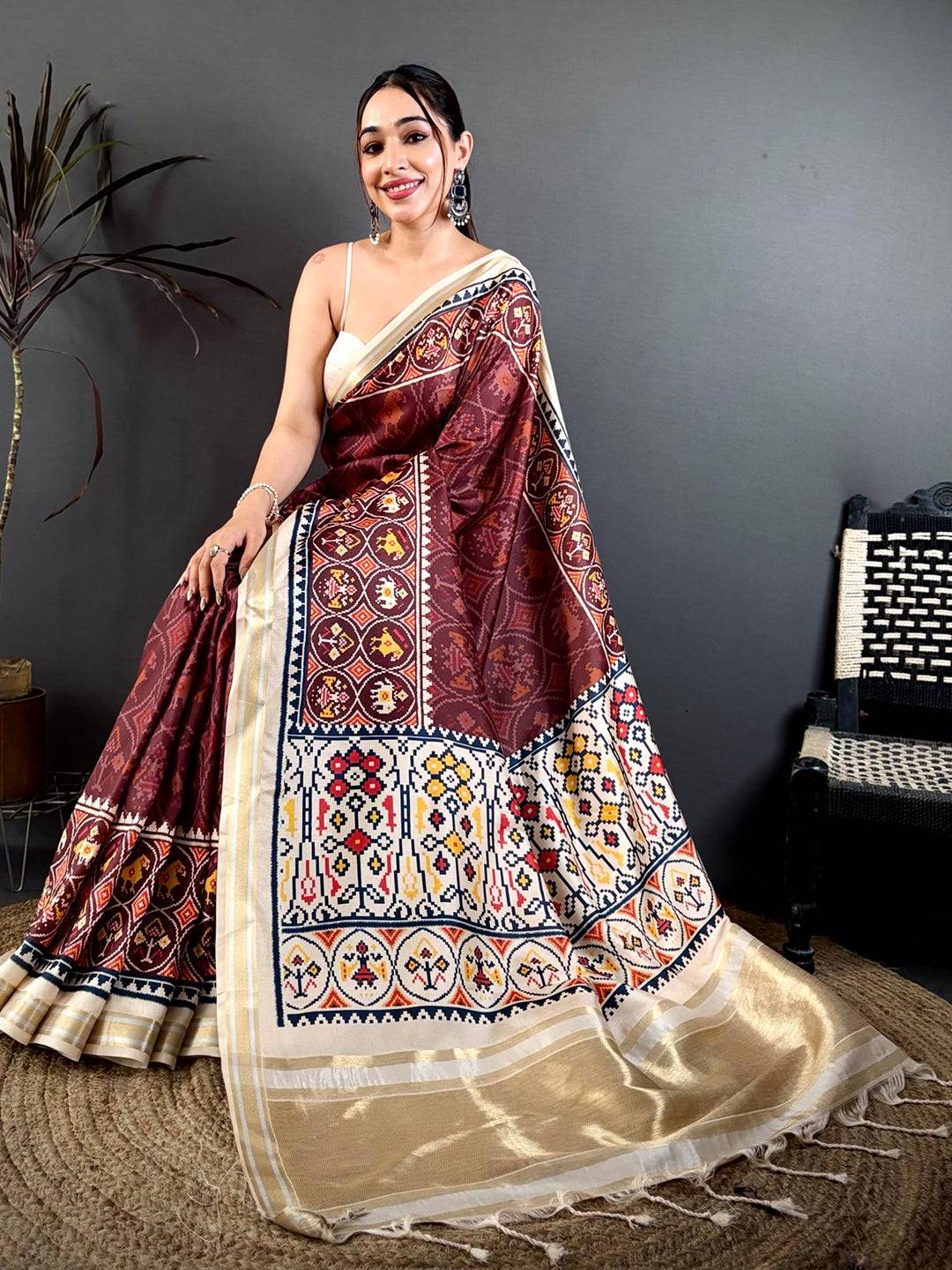 Regal Maroon Soft Kanchi Silk Saree