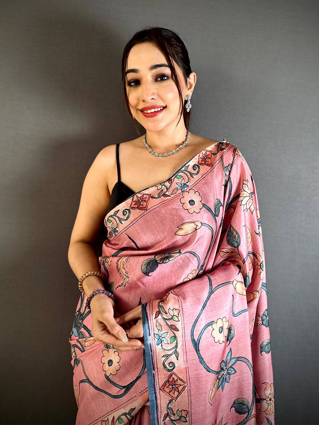 Opulent Pastel Kalamkari Saree