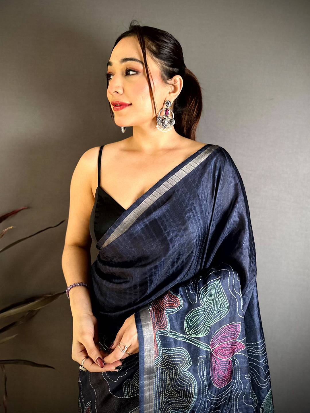 Regal Tussar Ghicha Katha Art Saree