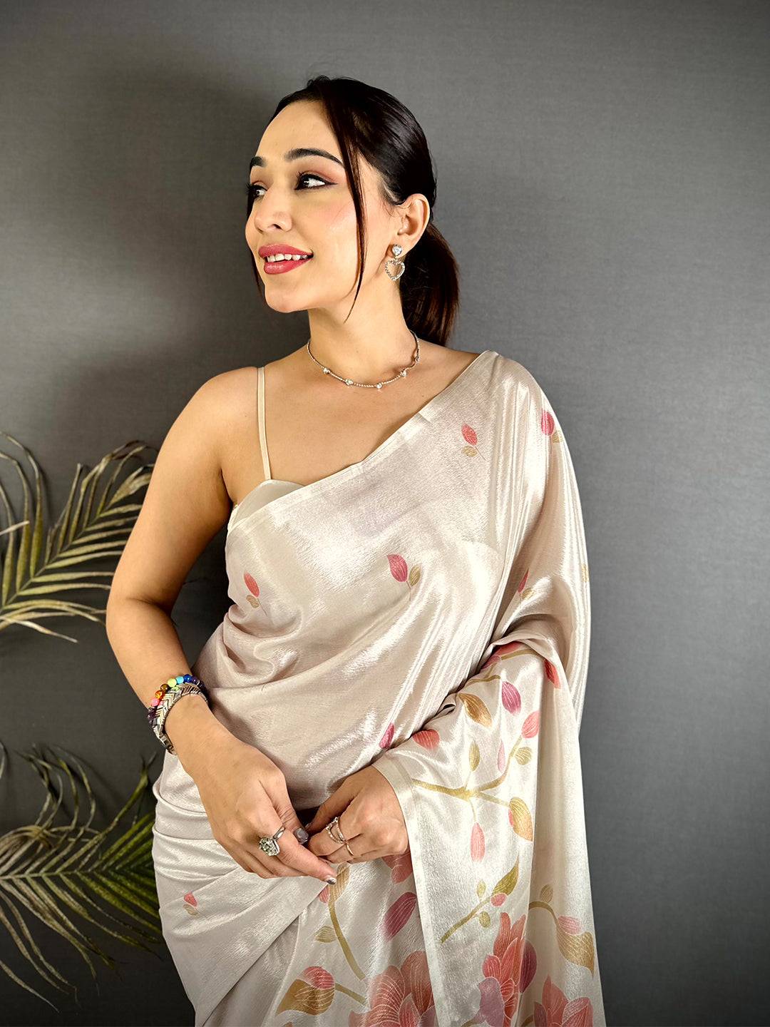 Majestic Soft Chinnon Chiffon Floral Saree