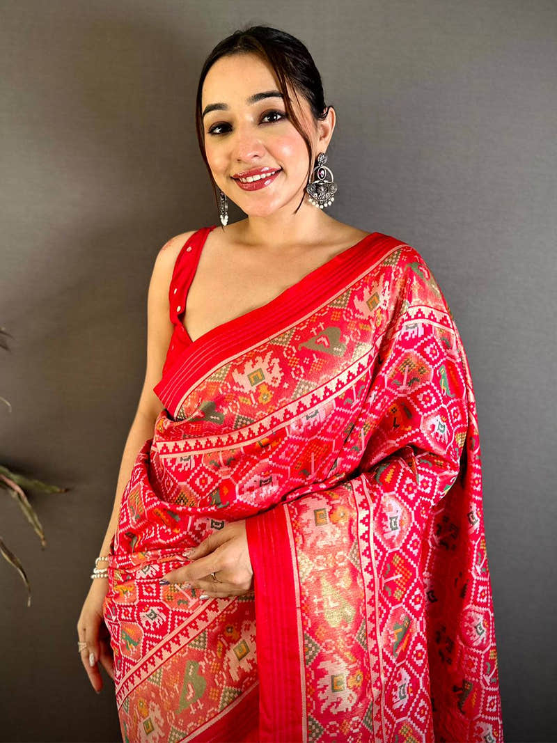 Celebrity Soft Silk Patola Weaving Saree