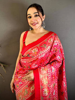 Celebrity Soft Silk Patola Weaving Saree