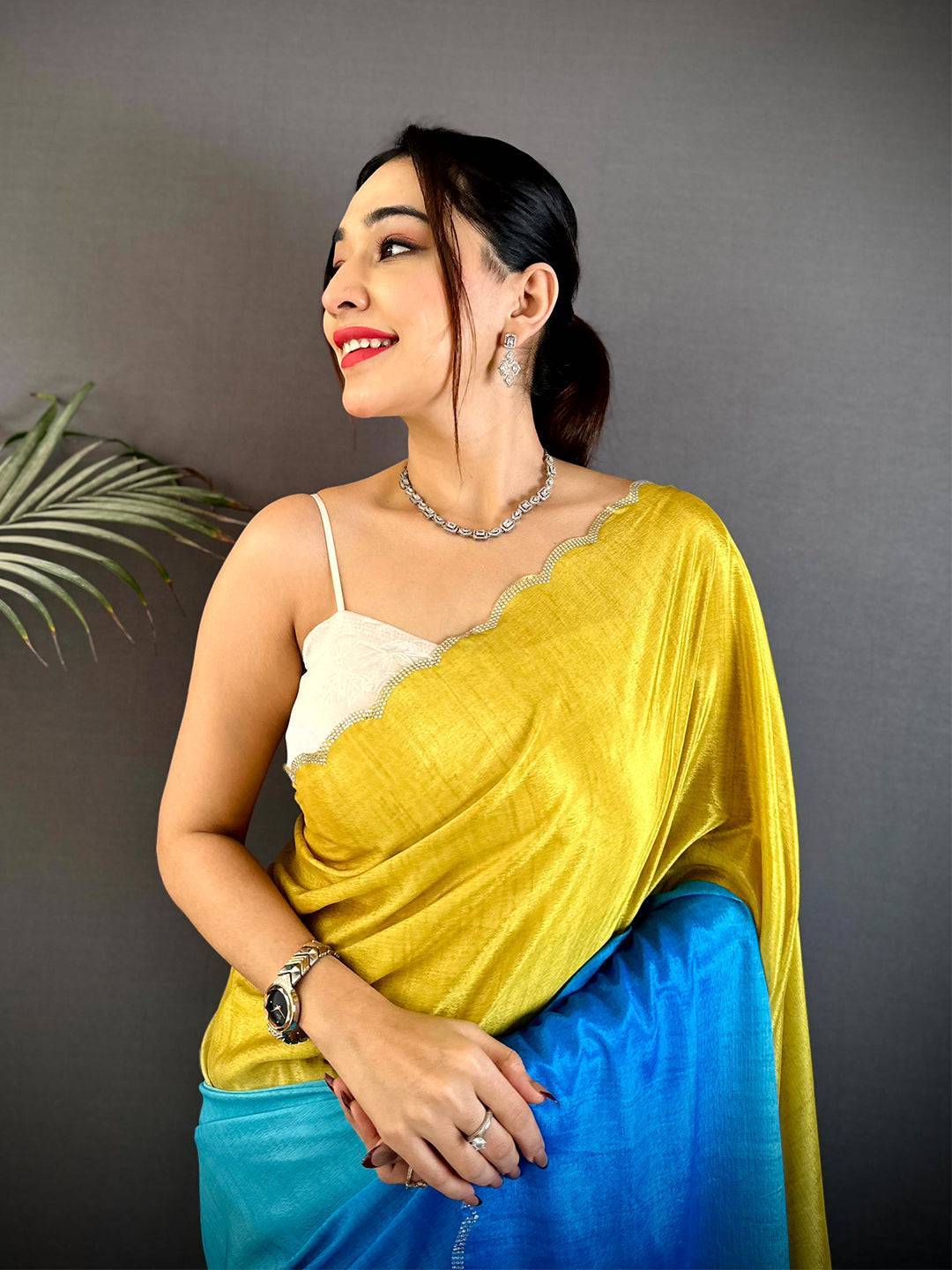 Classic Soft Chiffon Ombre Print Saree