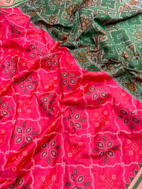 Artistic Pochampally Patola Silk Saree