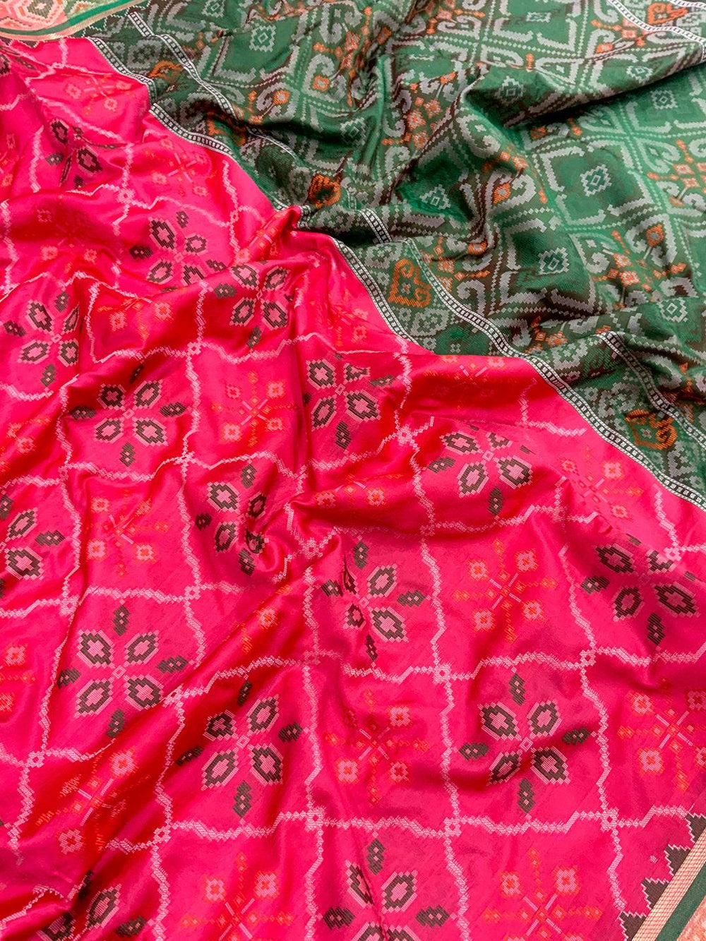 Artistic Pochampally Patola Silk Saree
