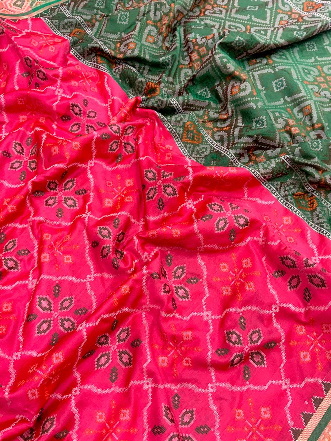 Artistic Pochampally Patola Silk Saree