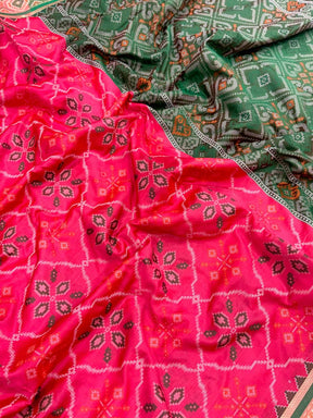 Artistic Pochampally Patola Silk Saree