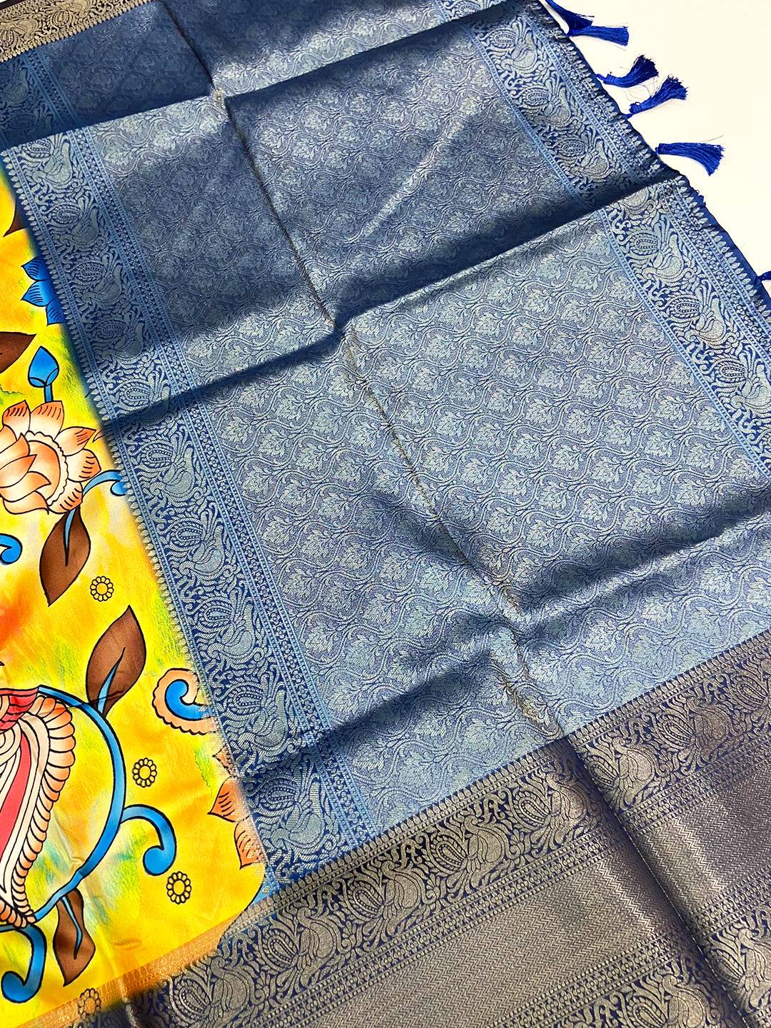 Radiant Multi Kalamkari Digital Prints Saree