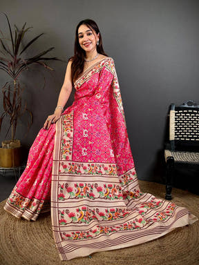 Classic Ikkat Pochampally Tussar Saree