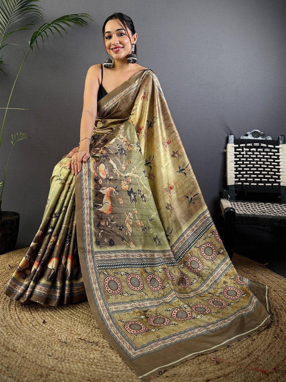Opulent Soft Dola Silk Printed Saree