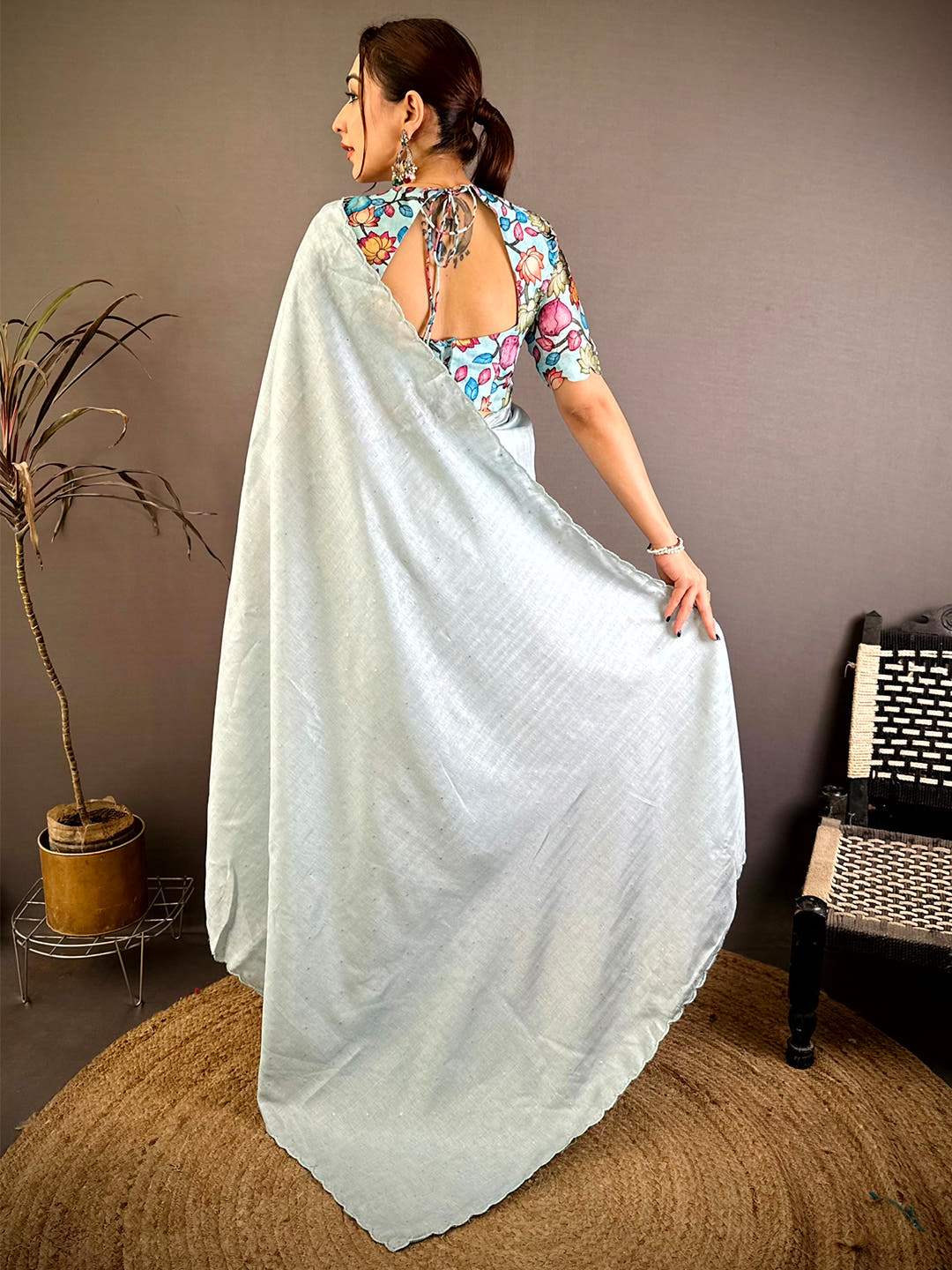 Exclusive Air Silk Resham Cutwork Saree