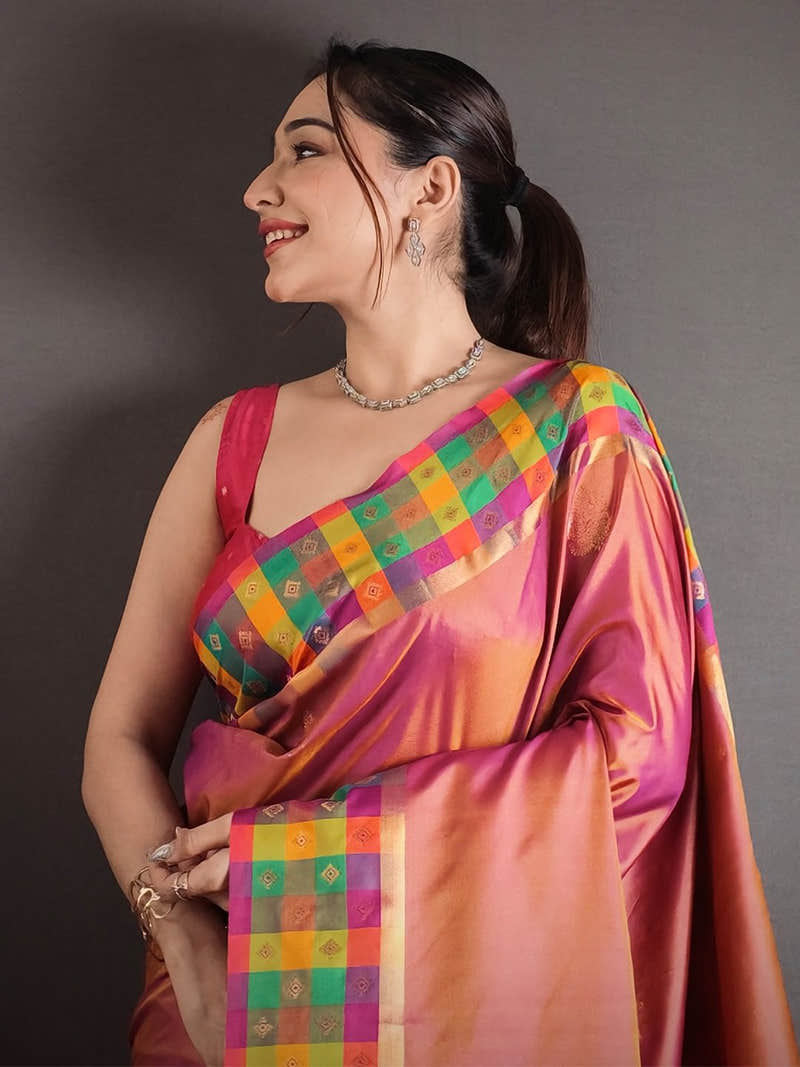 Maroon Soft Silk Paalum Pazhamum Border Saree
