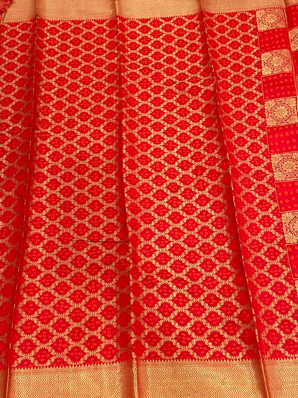 Red Banarasi Square Patola Saree