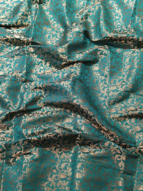 Close-up of self-weaving brocade blouse fabric
