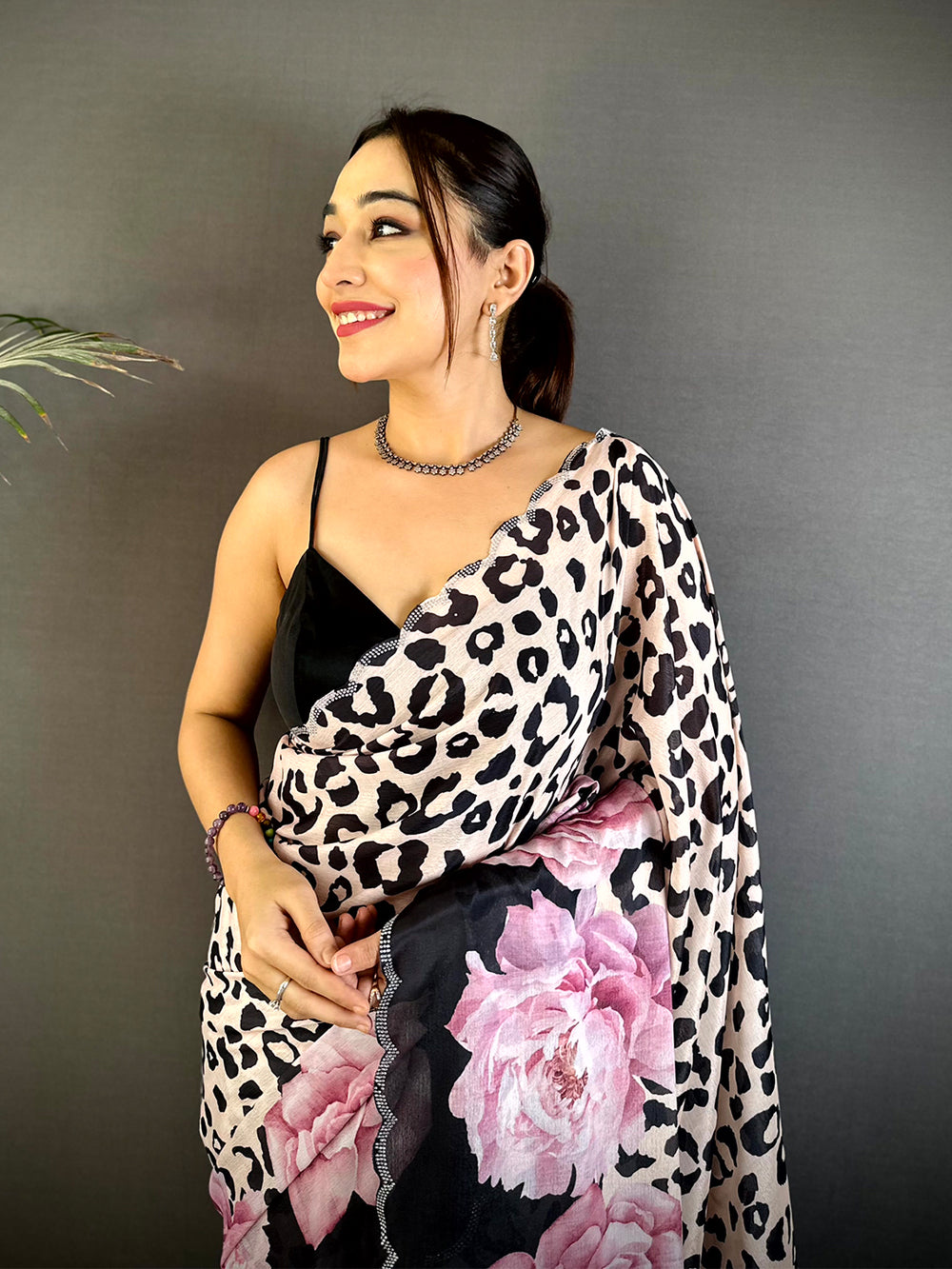 Tradition Swarovski Chinnon Floral Saree