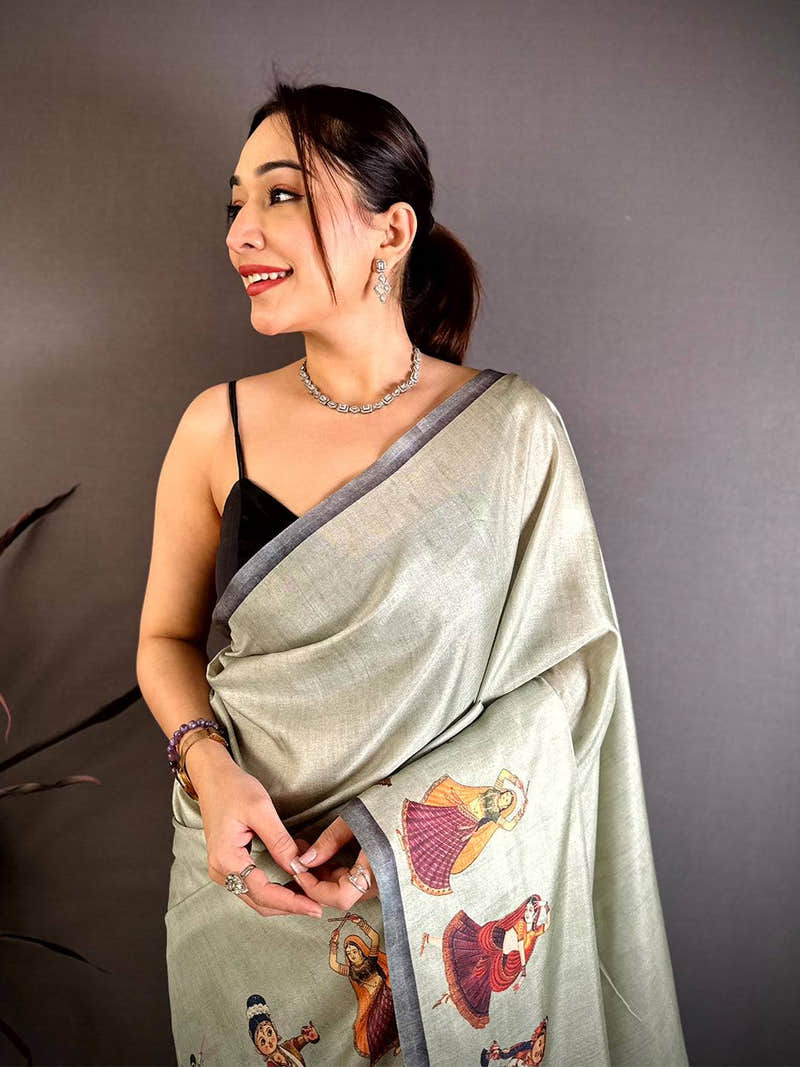 Regal Bharatanatyam Doll Tussar Saree