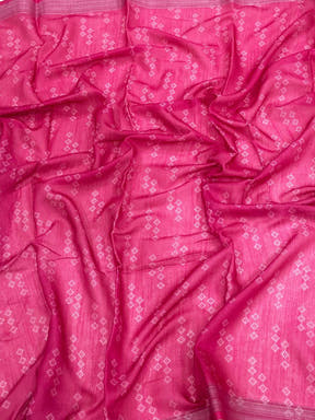 Green Linen Floral Kalamkari Print Saree