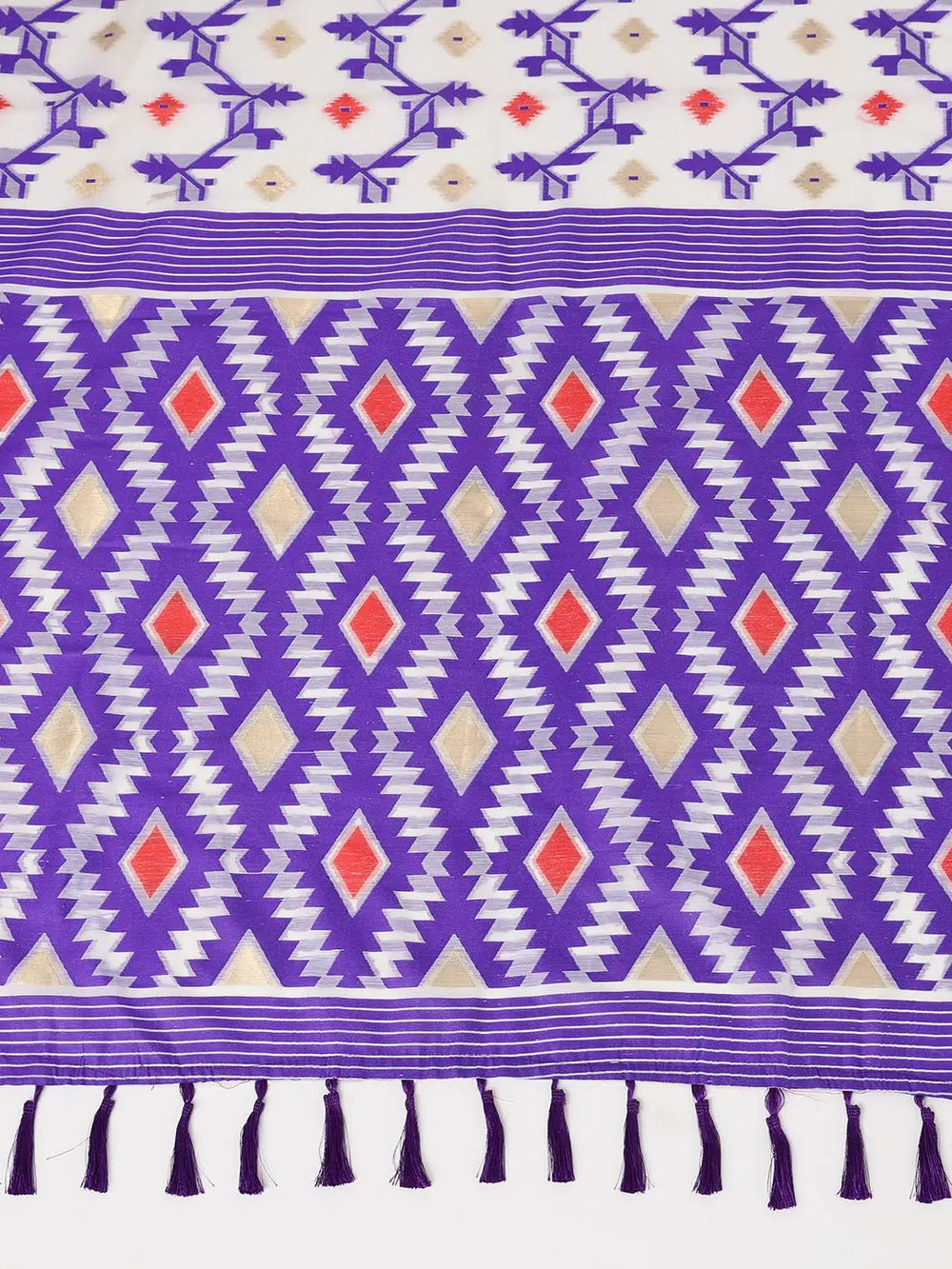  Dhakai Jamdani Cotton Silk Saree