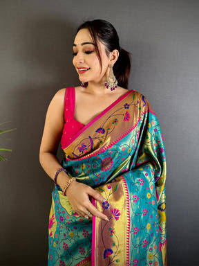 Royal Rama Patola Paithani Saree