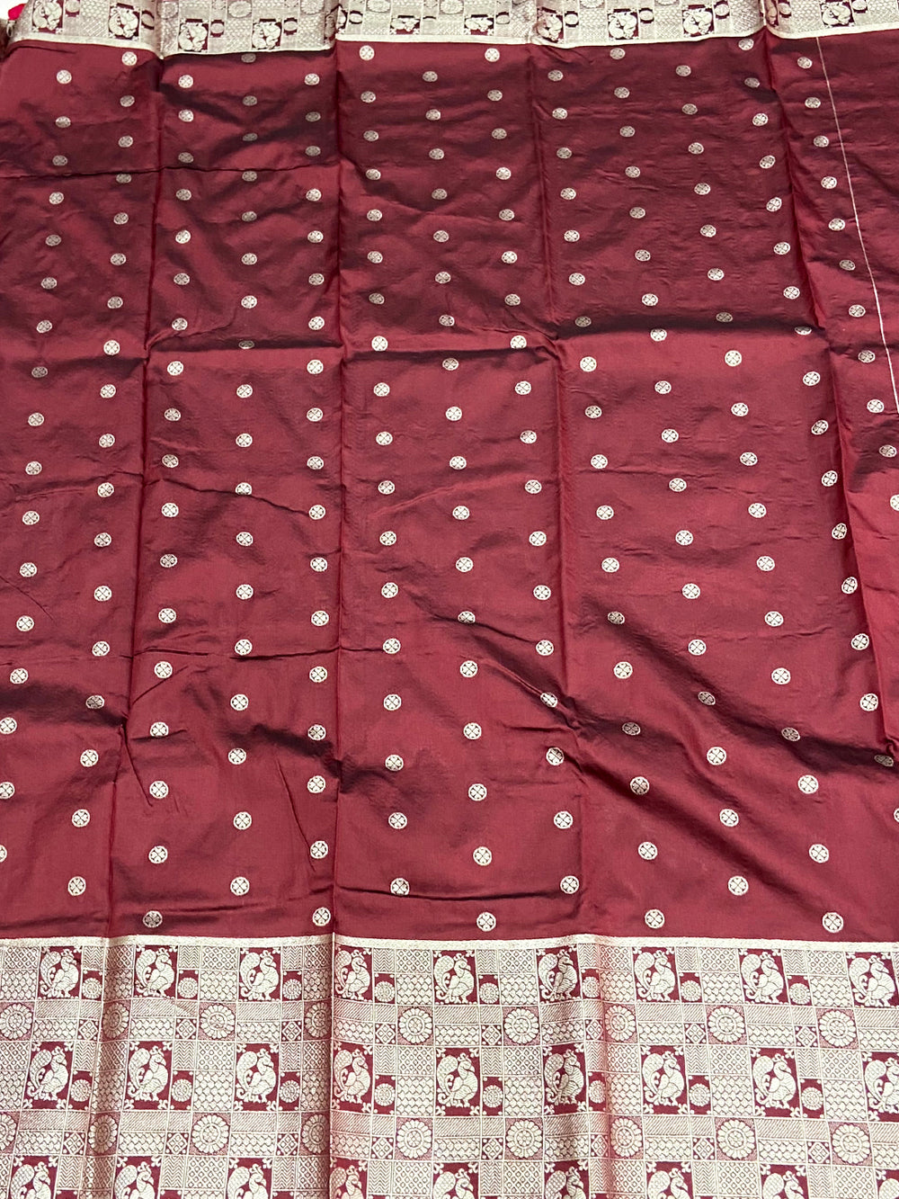 Majestic Maroon Kanjivaram Silk Saree