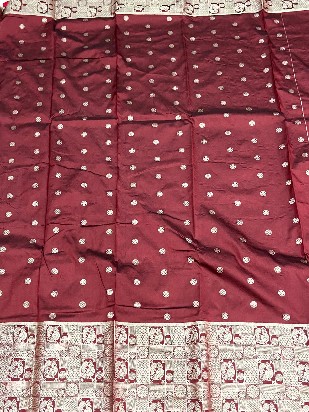 Majestic Maroon Kanjivaram Silk Saree