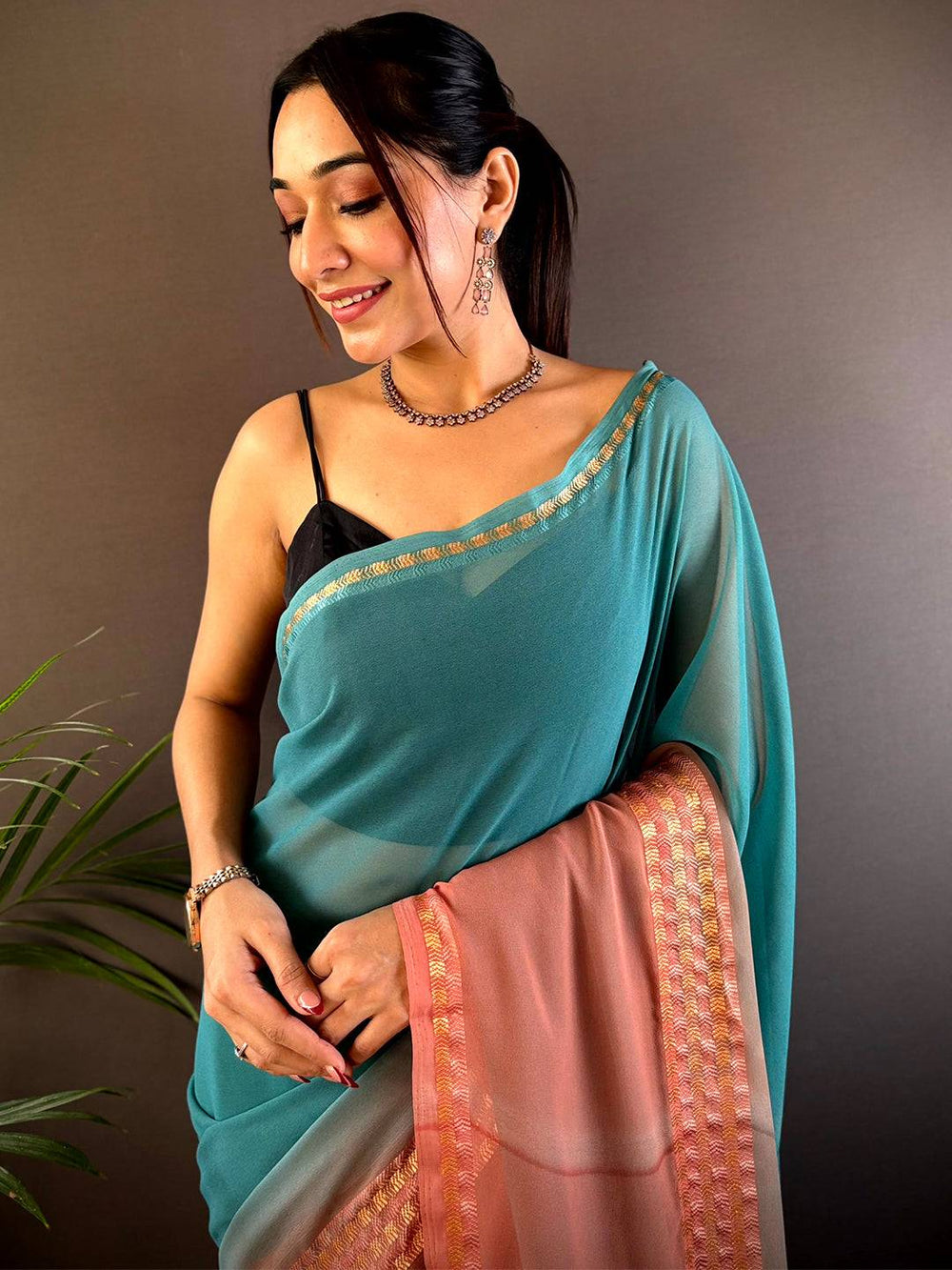 Rama Soft Georgette Concept Colour Saree