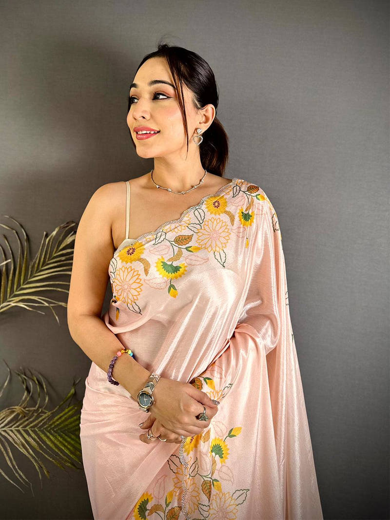 Soft Chiffon Floral Print Saree



