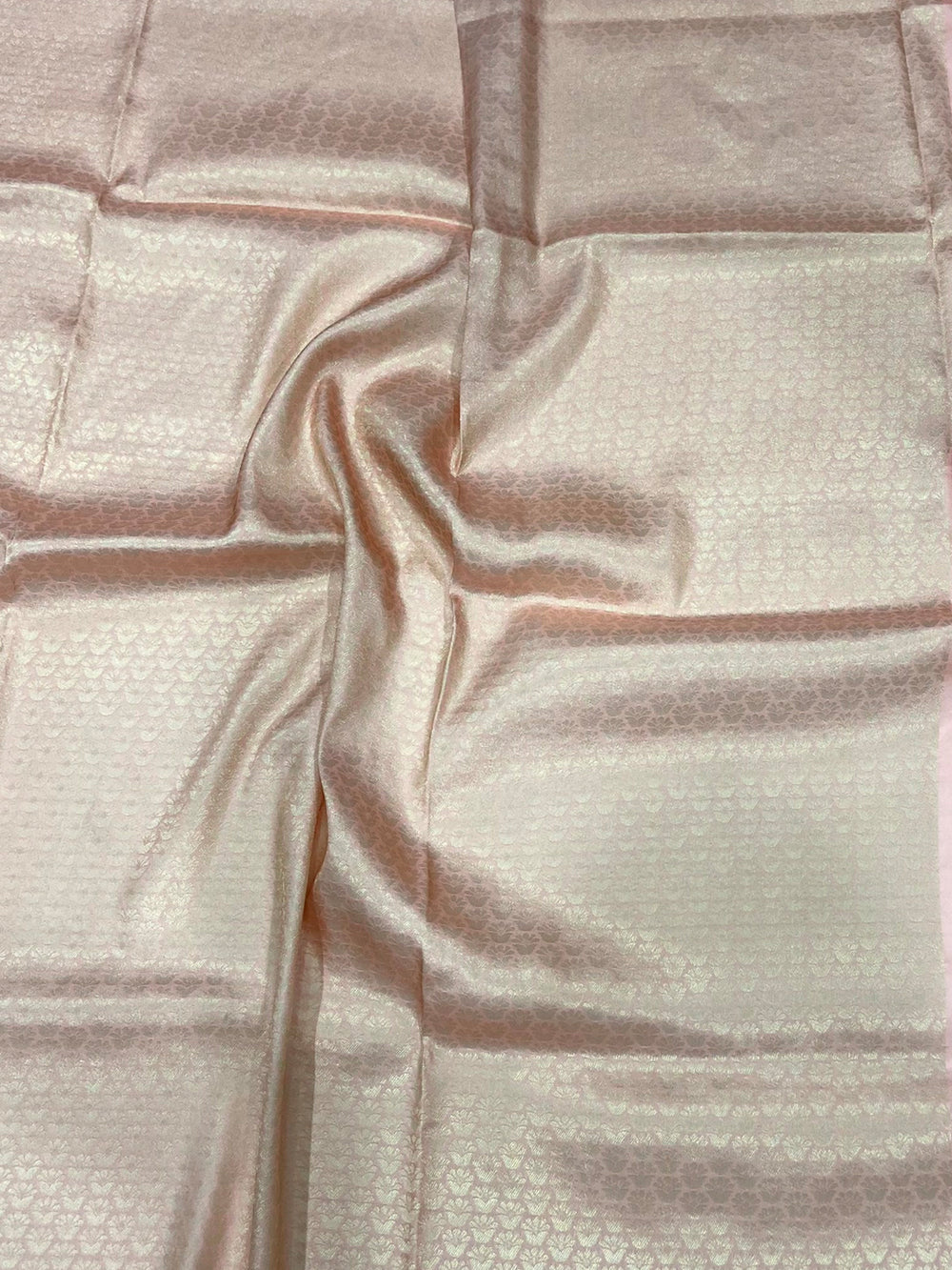 Pastel Peach Kanjivaram Digital Silk Saree