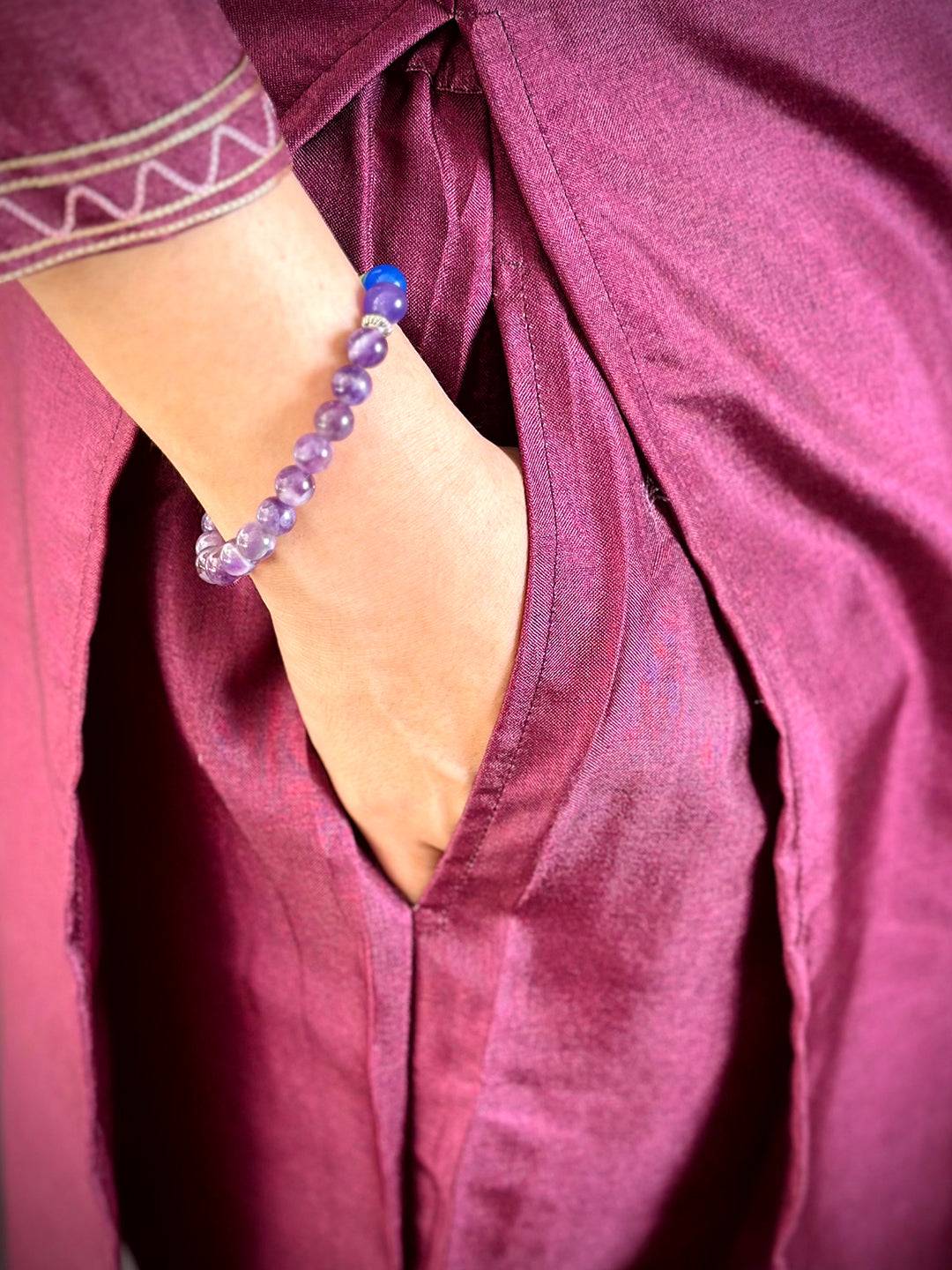 Dark Wine Ari Work Cotton Zari Kurti