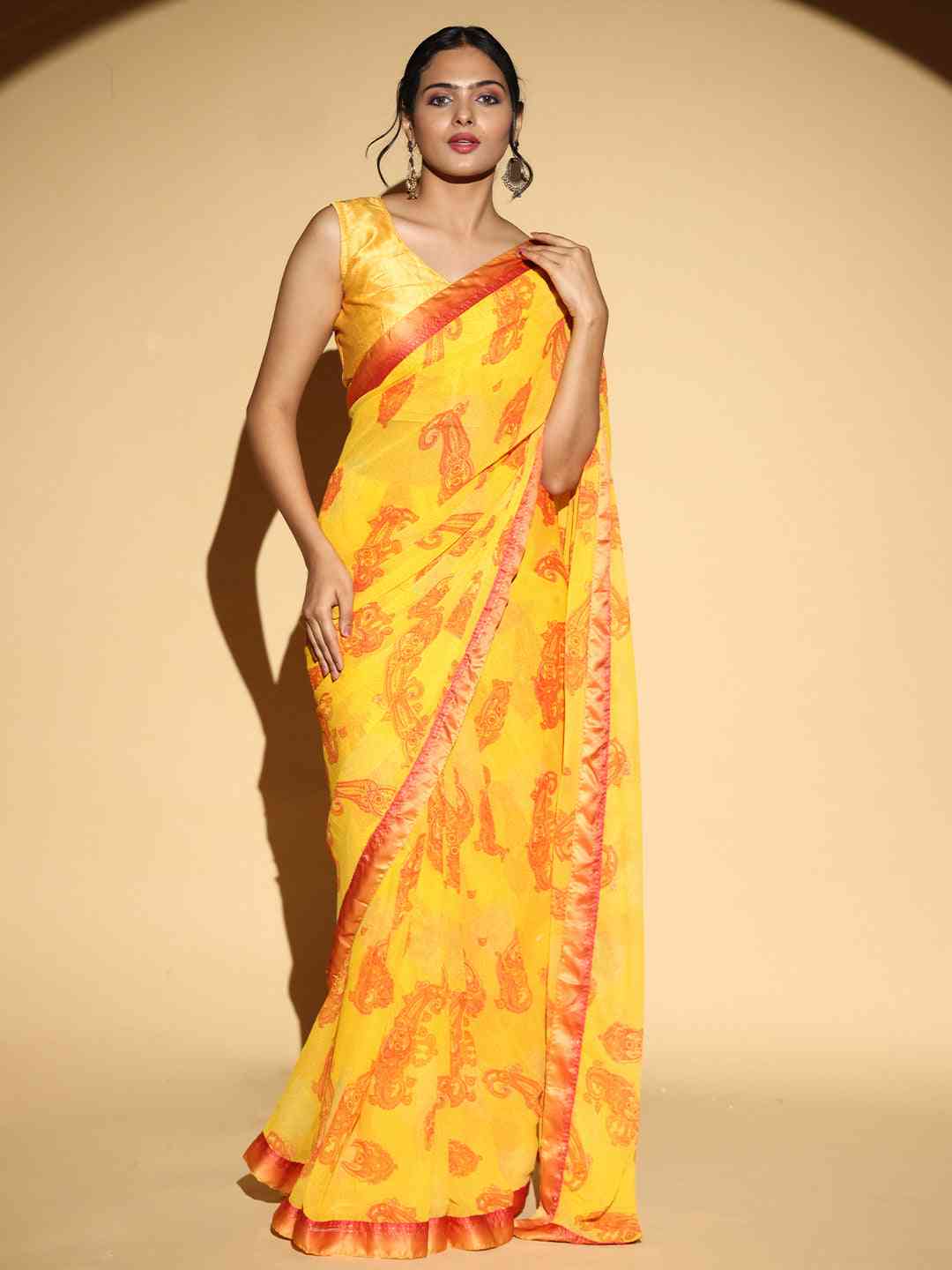  Soft Georgette Multi Colored Saree