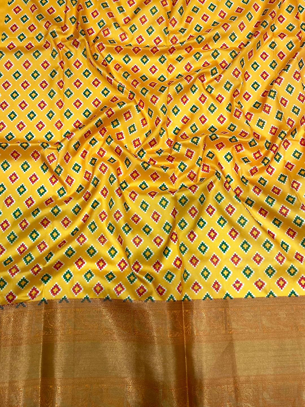 Rose Pink Bandhej Printed Banarasi Saree