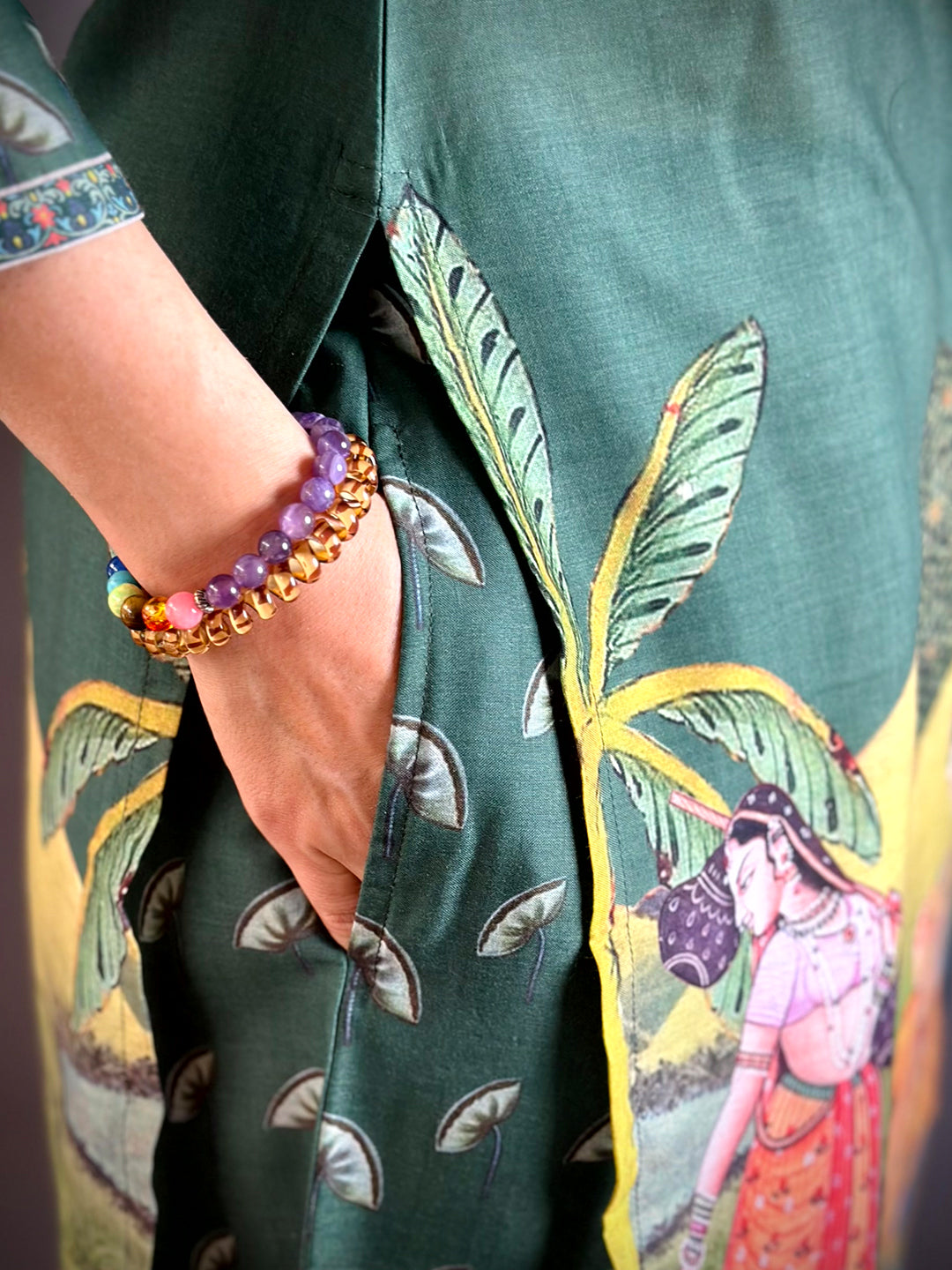 Mul Cotton Overlap Neck Kurti