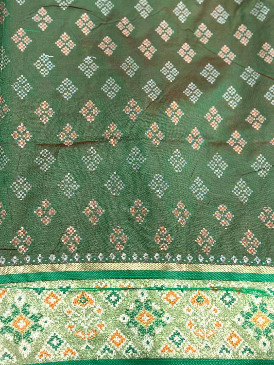 Pink Pochampally Patola Soft Silk Saree