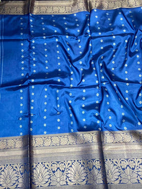 Artistic Banarasi Floral Print Saree