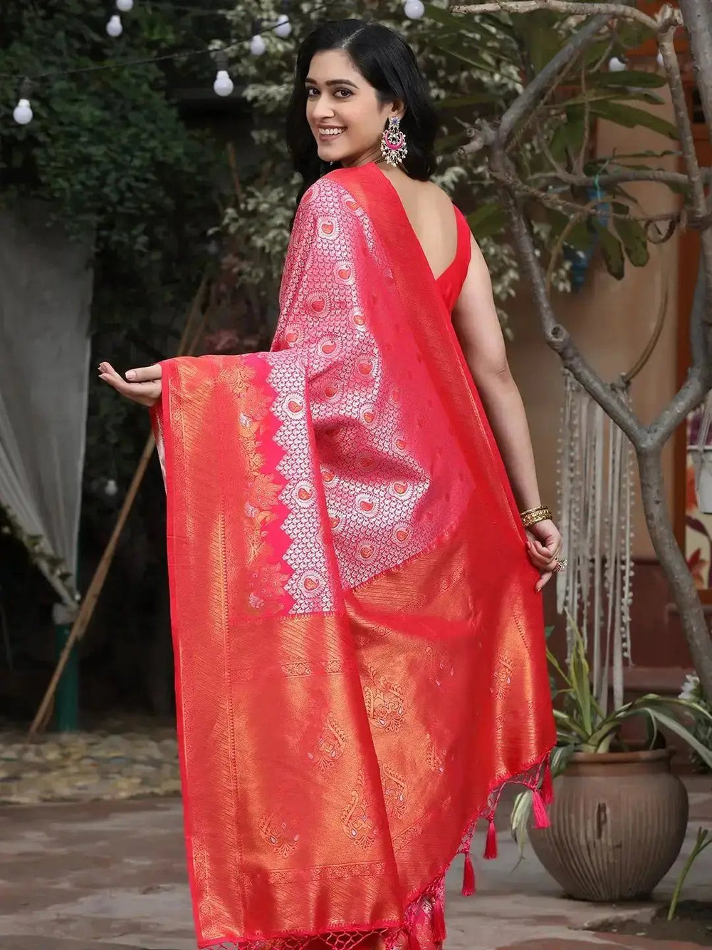 Kanjivaram Silk Saree With Zari Work 