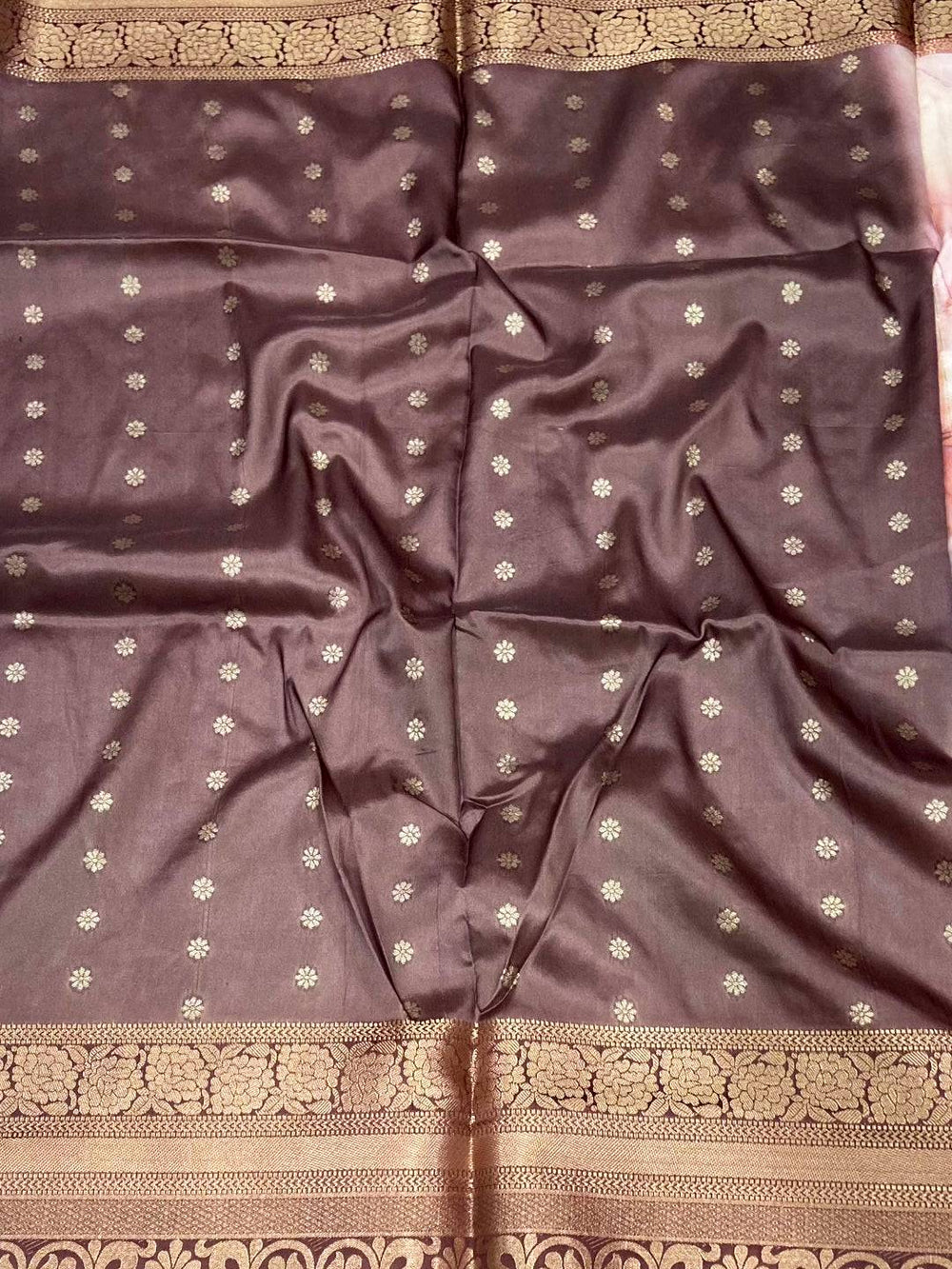 Radiant Banarasi Floral Print Saree