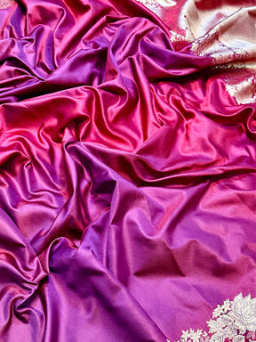 Regal Ombre Weaving Mashru Silk Saree