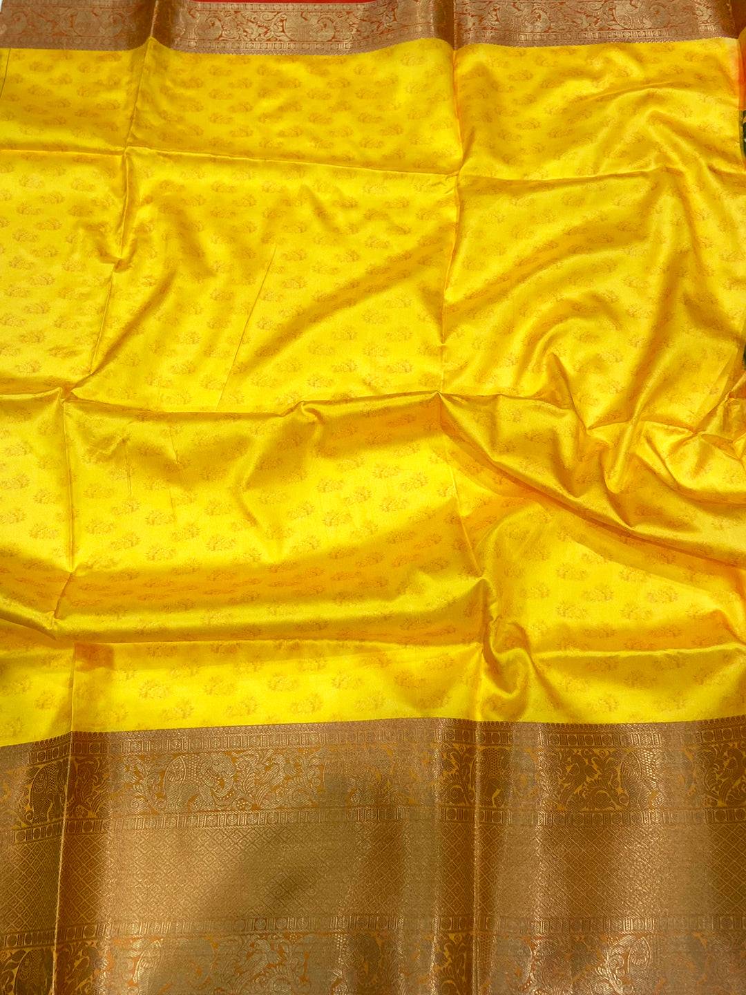 Enchanting Banarasi Silk Kalamkari Pattern Saree